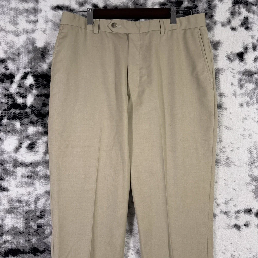 Hart Schaffner Marx Pants‎ Mens Size 34 Beige Performance Stretch Office Career